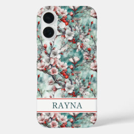 桜のモノグラムプリント iPhone 16ケース