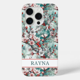 桜のモノグラムプリント iPhone 15 PROケース