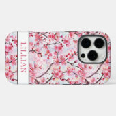 桜のモノグラム Case-Mate iPhoneケース (裏面 (横))