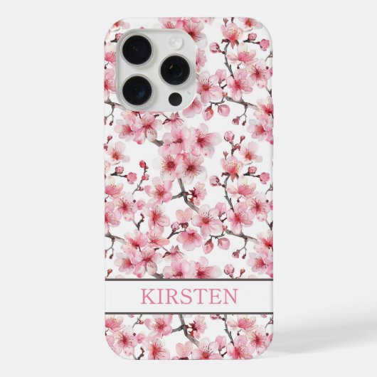 桜のモノグラム iPhoneケース (裏面)