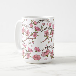 桜のモムフルネス ピンクの花柄 コーヒーマグカップ