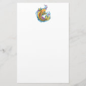 桜のリサイクルされたペーパー静止したのコイ 便箋 (正面)