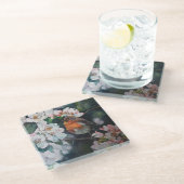 桜のロビン ガラスコースター (アングル)