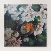 桜のロビン ジグソーパズル (横)