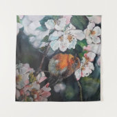 桜のロビン タペストリー (正面(横))