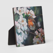 桜のロビン フォトプラーク (正面)