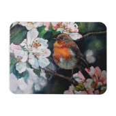 桜のロビン マグネット (横)