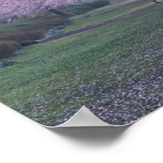 桜の並木 ポスター (角)