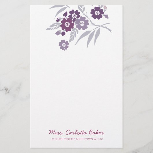 桜の個人的な文房具 便箋 (正面)