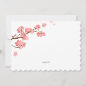 桜の写真の誕生の発表 案内状 (裏面)