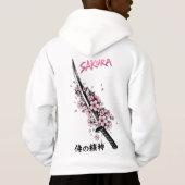 桜の刀 日本の美意識 ストリートウェア (裏面)