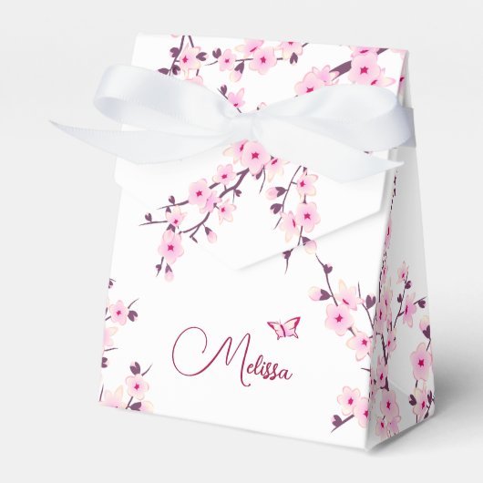 桜の名入れバースデー  フェイバーボックス (正面サイド)