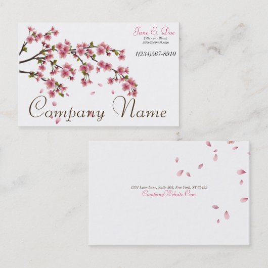 桜の名刺 名刺 (正面/裏面)