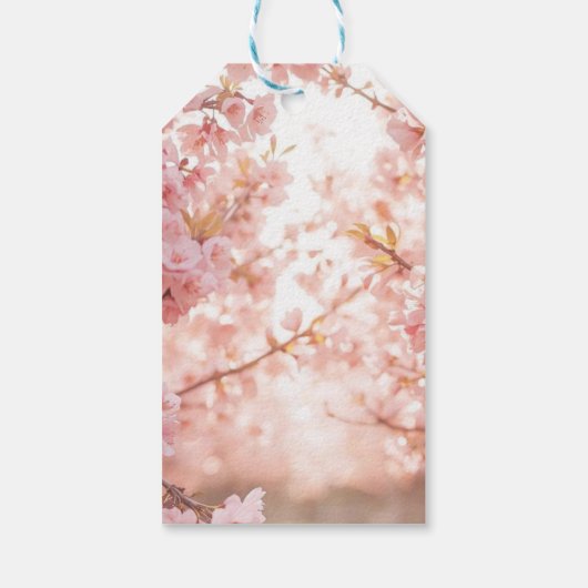 桜の喜び ブライダルシャワーの招待状 ギフトタグ (裏面)