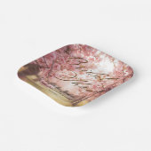 桜の喜び ブライダルシャワーの招待状 ペーパープレート (傾斜あり)