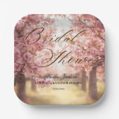 桜の喜び ブライダルシャワーの招待状 ペーパープレート (正面)