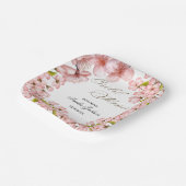 桜の喜び ブライダルシャワーの招待状 ペーパープレート (傾斜あり)