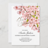 桜の喜び ブライダルシャワーの招待状 招待状 (正面)