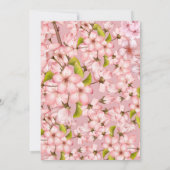桜の喜び ブライダルシャワーの招待状 招待状 (裏面)