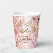桜の喜び ブライダルシャワーの招待状 紙コップ (正面)