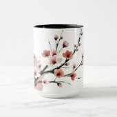 桜の墨絵 マグカップ (中央)