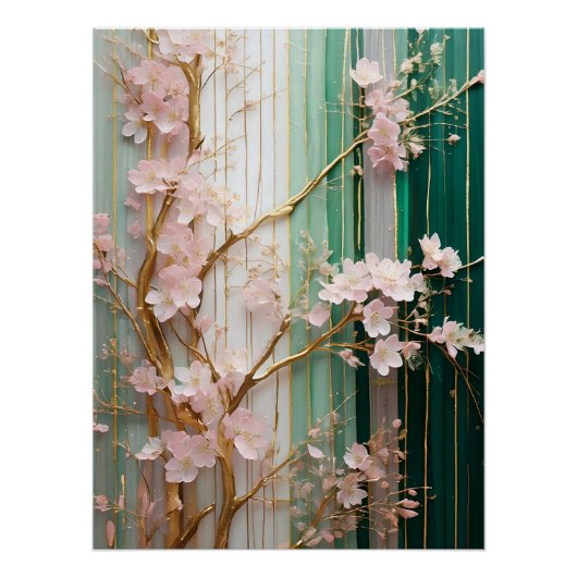桜の壁面飾り ポスター (正面)