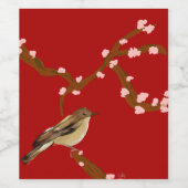 桜の夜鳴鶯 ワインラベル  (シングルラベル)