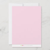 桜の女の子の誕生の発表: 明るいピンク 案内状 (裏面)