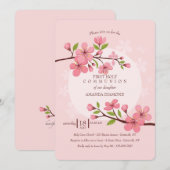 桜の宗教的な招待状 招待状 (正面/裏面)