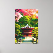 桜の寺 キャンバスプリント (正面)
