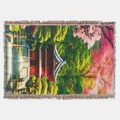 桜の寺 スローブランケット (正面)