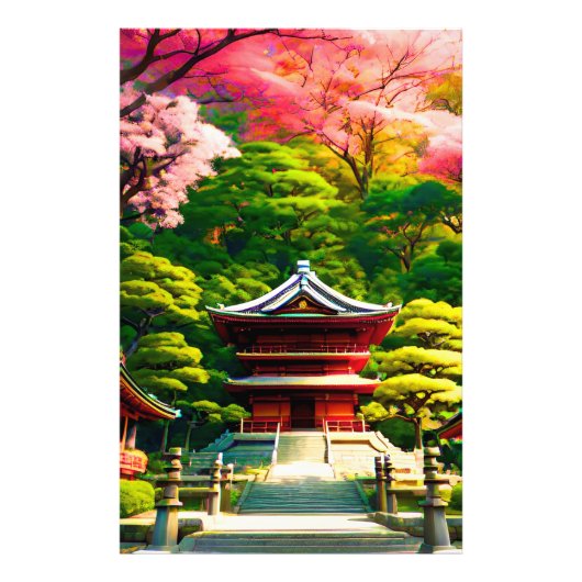 桜の寺 フォトプリント            (正面)