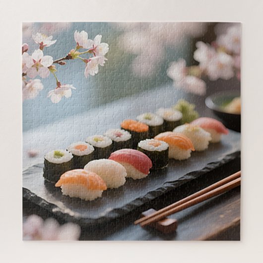 桜の寿司盛り合わせ ジグソーパズル (縦)