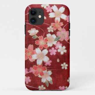 桜の小束-着物の版画コレクション iPhone 11 ケース