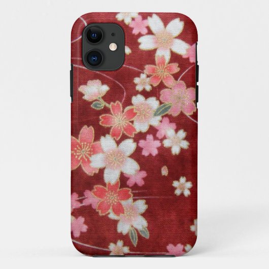桜の小束-着物の版画コレクション Case-Mate iPhoneケース (裏面)