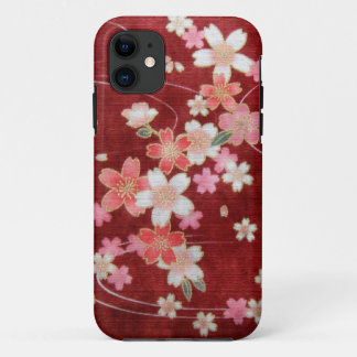 桜の小束-着物の版画コレクション iPhone 11 ケース