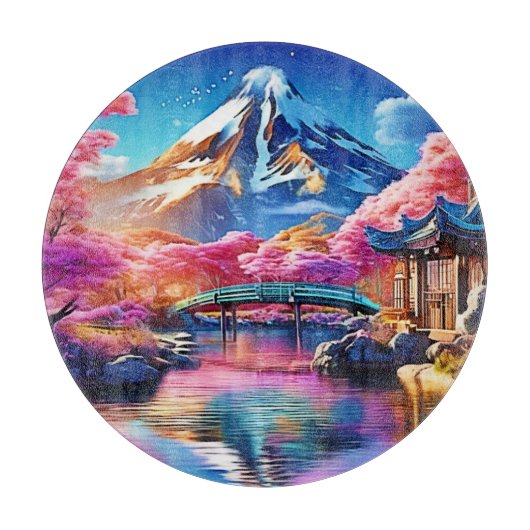 桜の山:春シーン カッティングボード (正面)