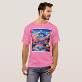桜の山：春シーン Tシャツ (正面フル)