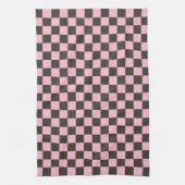 桜の市松模様 キッチンタオル (縦)