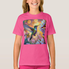 桜の幻想のハチドリ Tシャツ