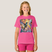 桜の幻想のハチドリ Tシャツ (正面フル)