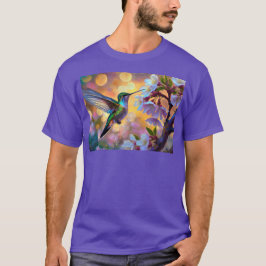 桜の幻想日の出ハチドリ Tシャツ