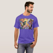 桜の幻想日の出ハチドリ Tシャツ (正面フル)