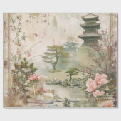 桜の庭園の風景 (3) ラッピングペーパー (フラット)