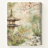 桜の庭園の風景 (4) ノートブック (裏面)