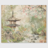 桜の庭園の風景 (4) ラッピングペーパー (フラット)