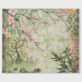 桜の庭園の風景 (5) ラッピングペーパー (フラット)