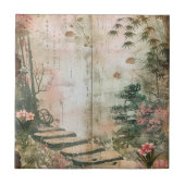 桜の庭園の風景 (9) タイル (正面)