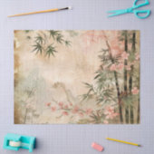 桜の庭園シーン (1) 薄葉紙 (クラフト)
