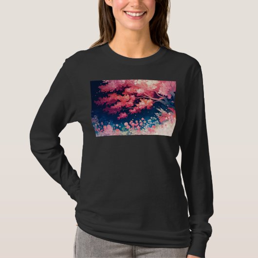 桜の抱擁 Tシャツ (正面)